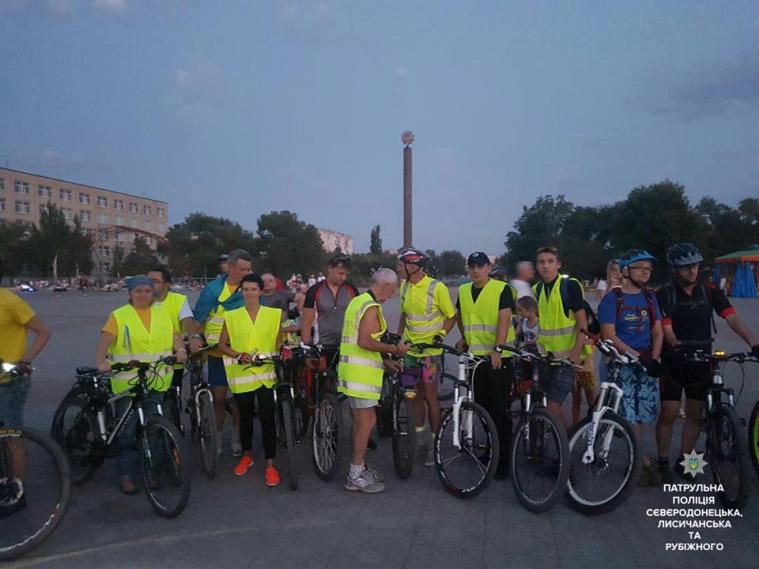 В Северодонецке прошла акция "Сделай велосипед заметным"