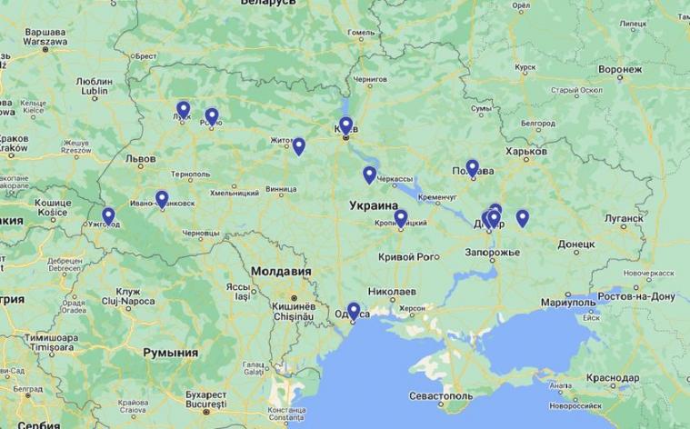 Для переселенців з Луганщини розробили  мапу гуманітарних хабів  