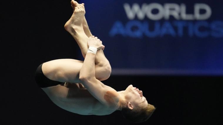 Середа виборов єдину медаль для України у Суперфіналі Кубка світу зі стрибків у воду. Фото: AP Photos