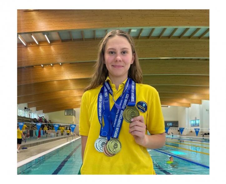 Сєвєродонецька плавчиня стала двічі чемпіонкою Європи на змаганнях з Lifesaving 