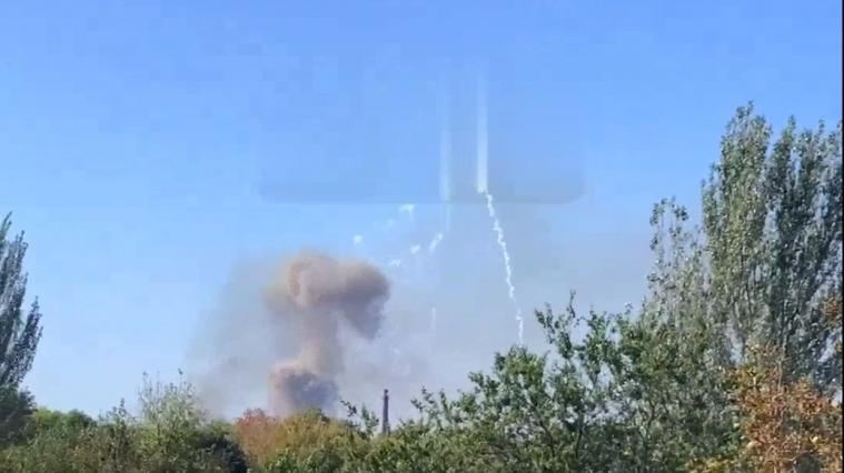 В окупованому Сорокиному пролунали вибухи. Скрін з відео: Telegram/mlnrlive
