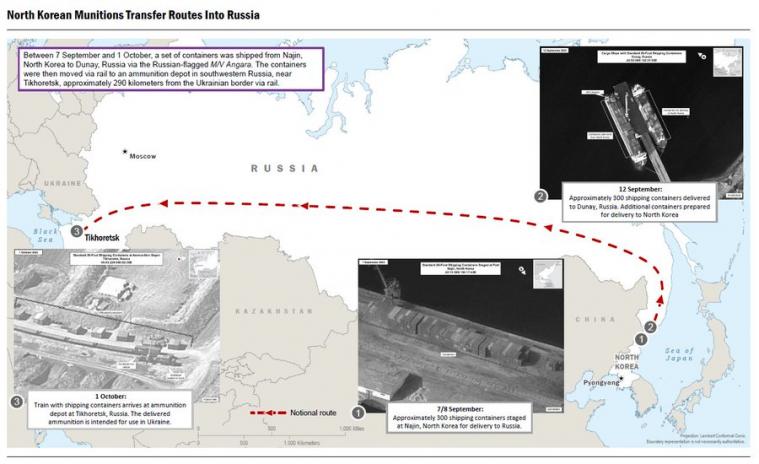 США повідомили про тисячу контейнерів зі зброєю, які КНДР передала росії