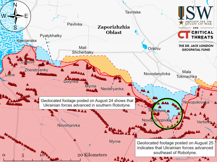 Контрнаступ: сили оборони досягли значних успіхів у Запорізькій області, – ISW