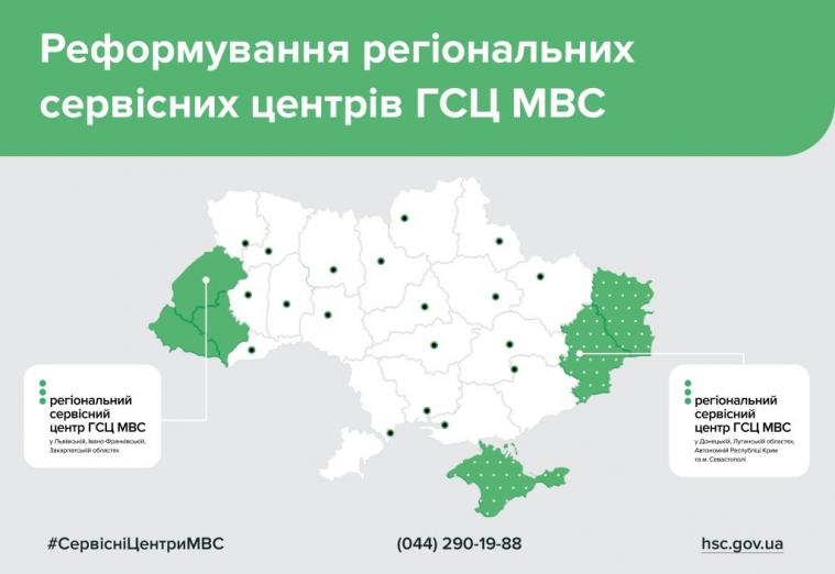 Сервісні центри МВС Луганщини, Донеччини та Криму об’єднали