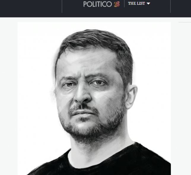 Politico анонсувало вихід рейтингу "людина року", у 2022 першу сходинку посів Зеленський (уточнення)