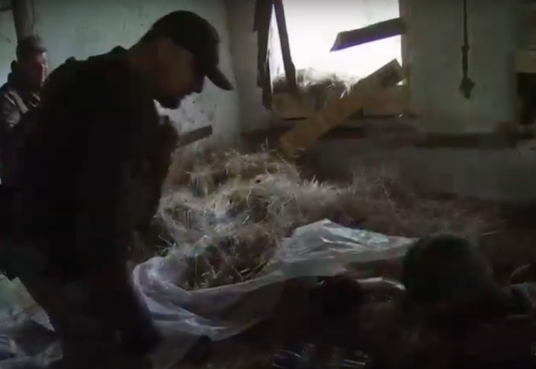 У звільненому селі на Луганщині знайшли схрон зброї та боєприпасів окупантів (ВІДЕО)