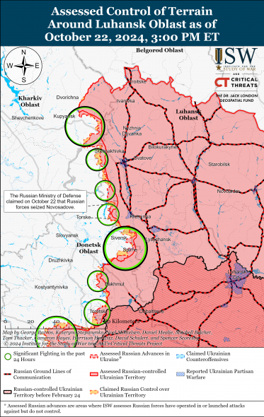 В ISW не підтвердили заяви росіян про просування на Луганщині