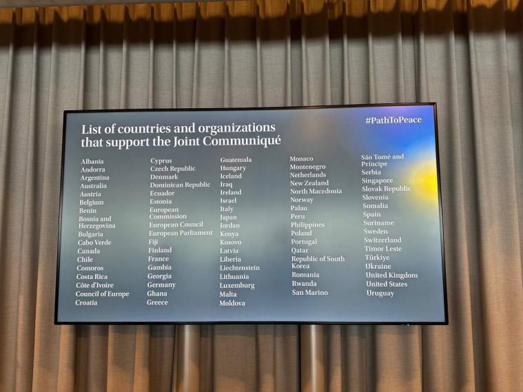 Ще одна країна прибрала свій підпис під комюніке саміту миру у Швейцарії