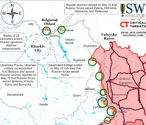 В ISW озвучили стратегічну мету наступу російської армії на Харківщині