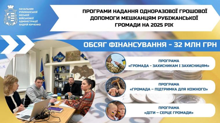 Рубіжанська МВА у 2025 році хоче запустити соціальні програми на 32 мільйони гривень