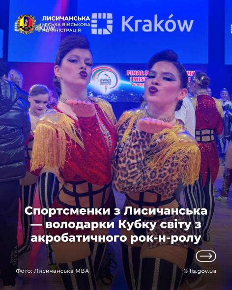 Спортсменки з Лисичанська – володарки Кубка світу з акробатичного рок-н-ролу