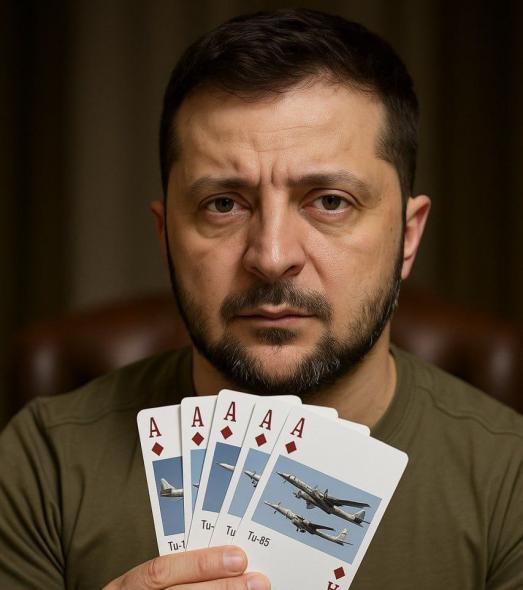 Ізраїльський "Моссад" відреагував на операцію "Павутина" фотографією Зеленського з колодою карт