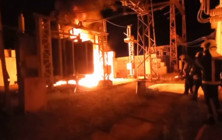 В окупованому Сіверськодонецьку горіла підстанція (ВІДЕО)