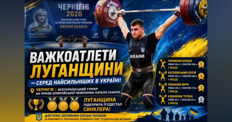 Важкоатлети Луганщини стали переможцями та призерами Всеукраїнського турніру 