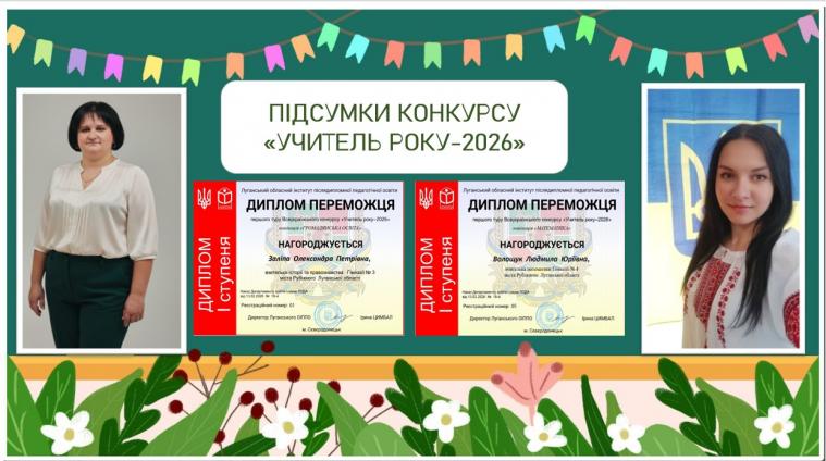 Дві педагогині з Рубіжного – серед переможців обласного етапу конкурсу «Учитель року»