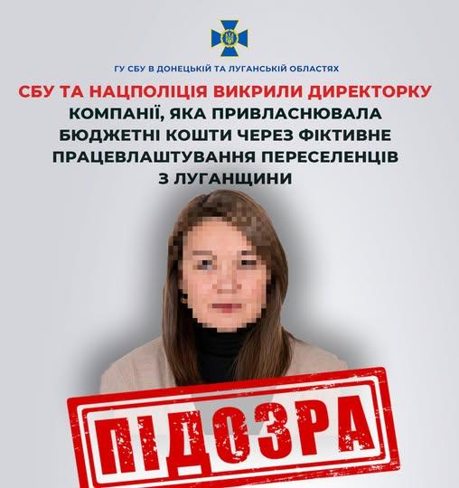 Фейкове працевлаштування ВПО: СБУ викрила схему директорки фірми з Сіверськодонецька