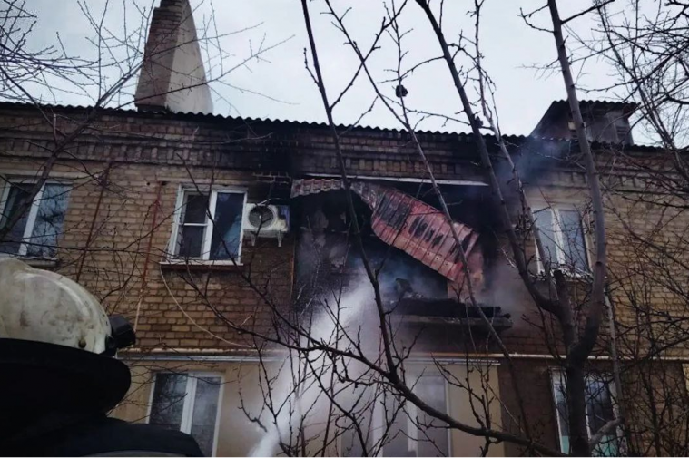 Горіла квартира в окупованому Лисичанську