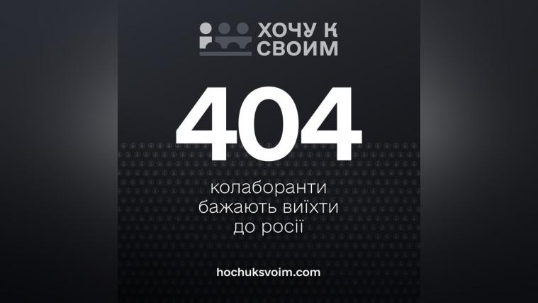 404 колаборанти хочуть виїхати до рф, – проєкт «Хочу к своим»
