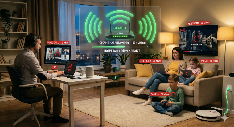 Скільки Мбіт/с потрібно для комфортного інтернету вдома