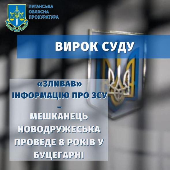 «Зливав» інформацію про ЗСУ – мешканець Новодружеська проведе 8 років за ґратами