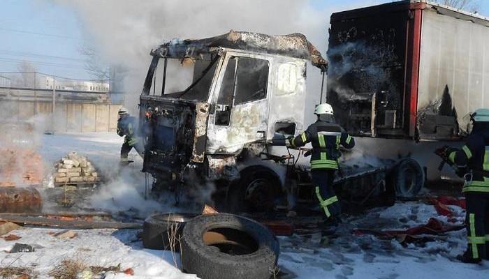 Пожар в Северодонецке: сгорела фура