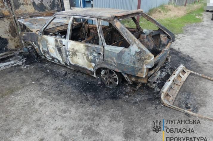 В Северодонецком районе сожгли автомобиль военнослужащего