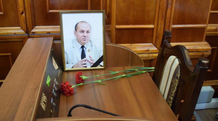 Встреча северодонецких депутатов по случаю гибели коллеги С. Самарского