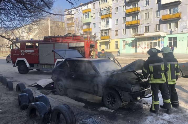 В Северодонецке сгорел автомобиль 