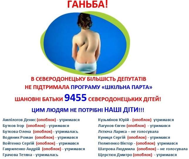 В Сєвєродонецьку депутати не підтримали програму "Шкільна парта"