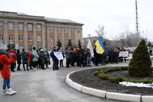 Луганские энергетики пикетировали Северодонецкий "Азот"