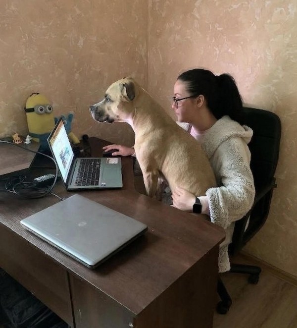 Анастасія з собакою