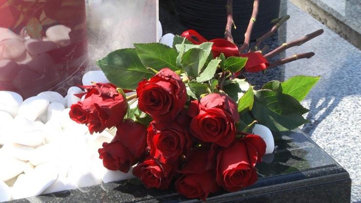 Квіти, які Маргарита принесла на могилу чоловіка, Хмельницький, серпень 2025 року. Суспільне Хмельницький