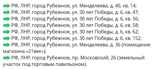 Магазин, ділянка та квартири: у Рубіжному окупанти знову відшукали "безхазяйне" майно (СПИСОК)